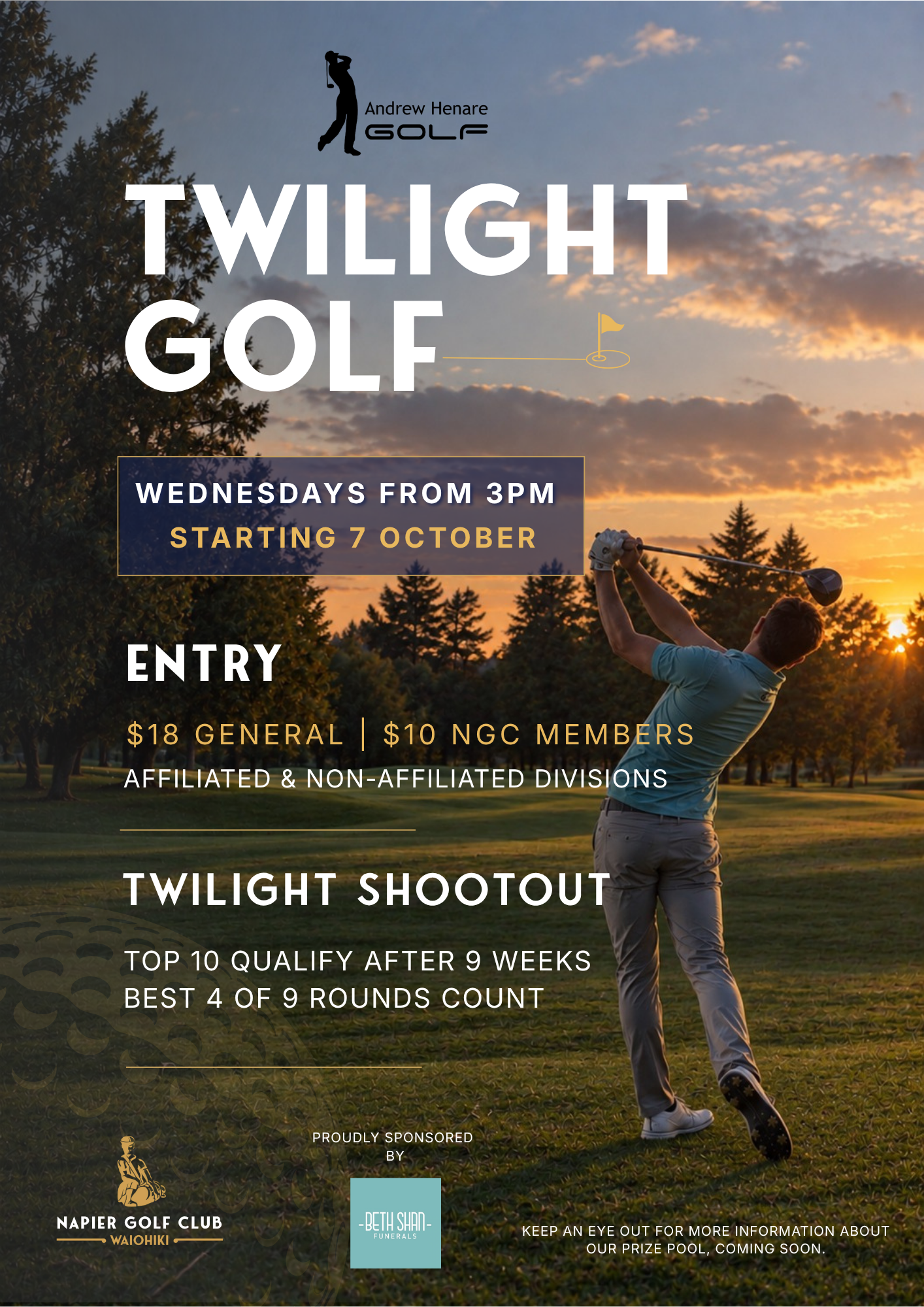 Twilight at Napier Golf Club 2026